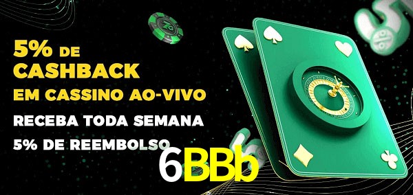 Promoções do cassino ao Vivo 6BBb